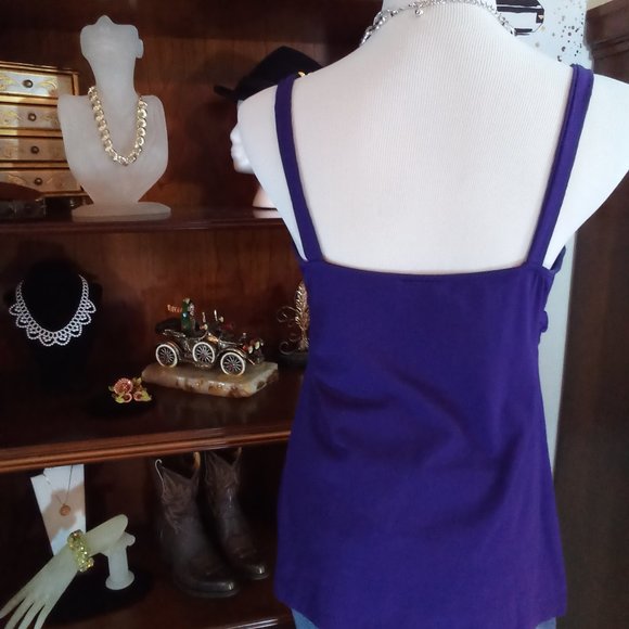 Ann Taylor Purple Summer Top, Sz Large, NWOT - Picture 8 of 16